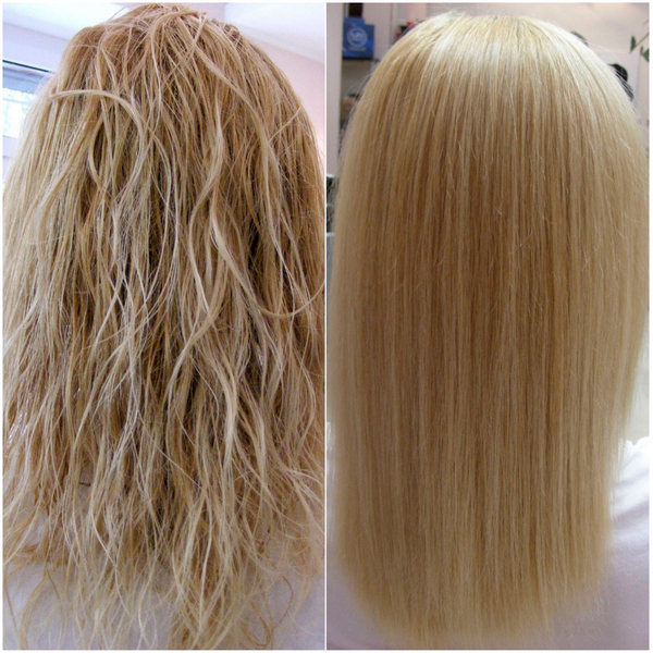 Ламінування волосся желатином брюнетки «до» і «після»